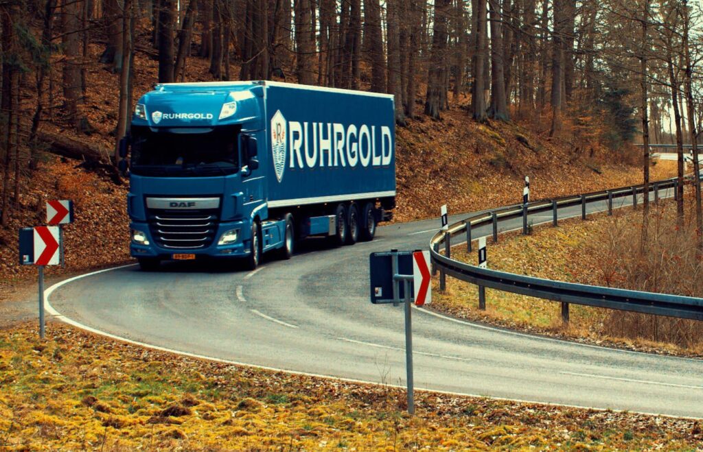 RuhrGold truck driving on road