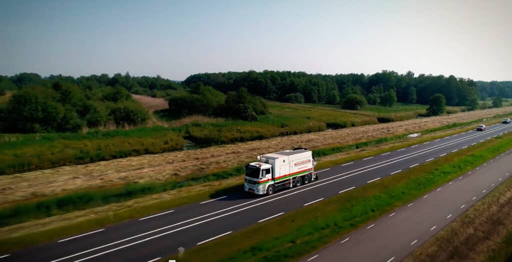 Truck Hogendoorn driving on road