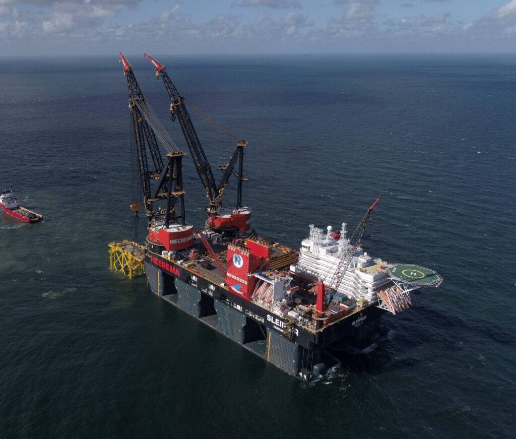 Heerema jacket Drone shot