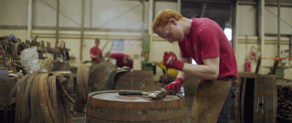 Man making a barrel