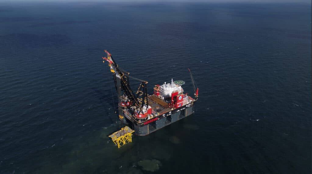 Sleipnir Drone shot offshore